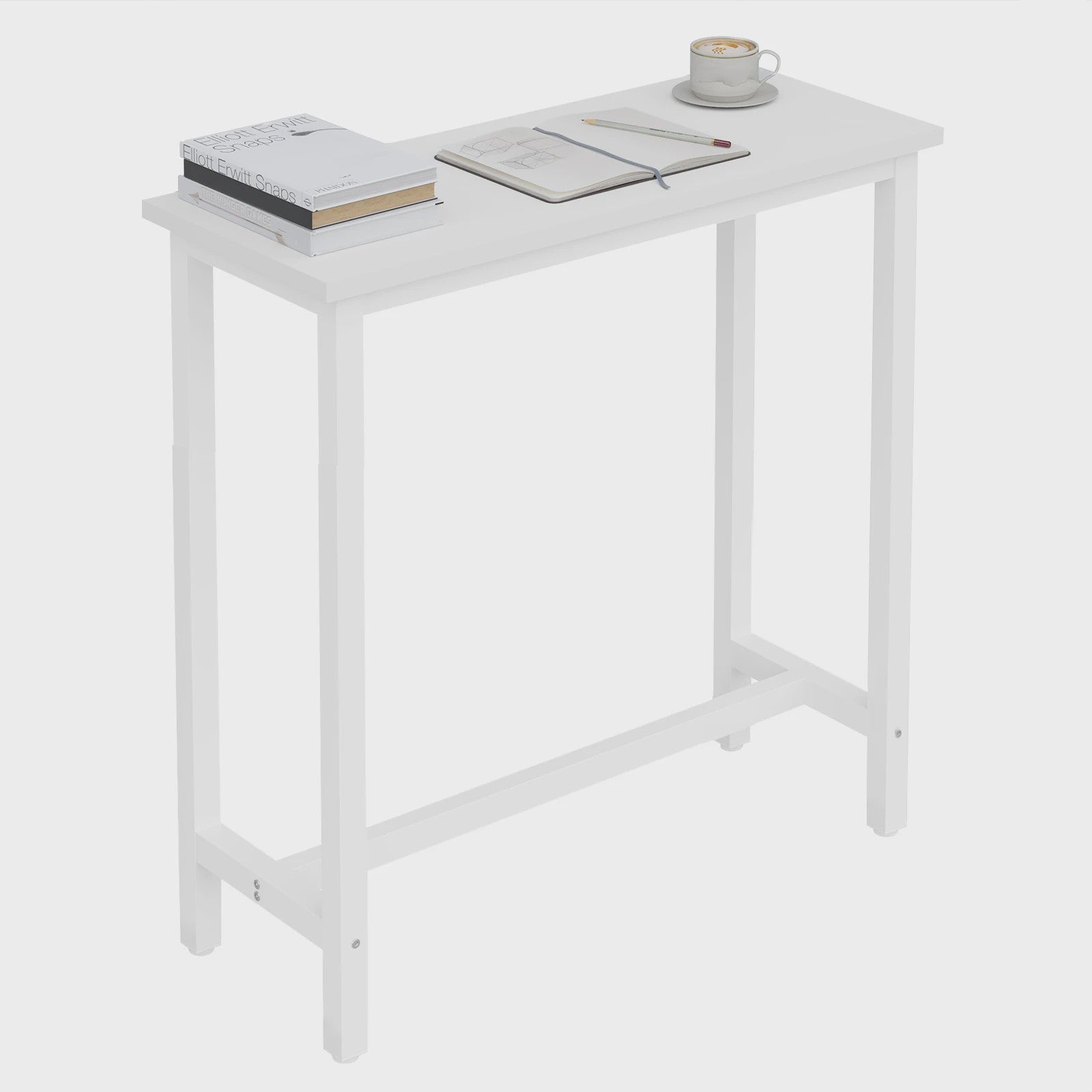 WOLTU Bartafel 100x40x100cm - Stijlvolle Bistro Cocktail Eettafel met Vintage Houtlook