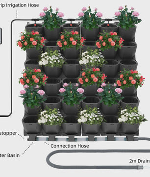Verticale Wandplanter met Timer - Zelfwaterend - 36 Vakken - 100x118.5cm