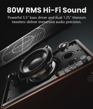 Edifier S300 Retro Tafel Speaker - Hi-Res Audio, LDAC, AirPlay2, Dual WiFi & Bluetooth 5.4