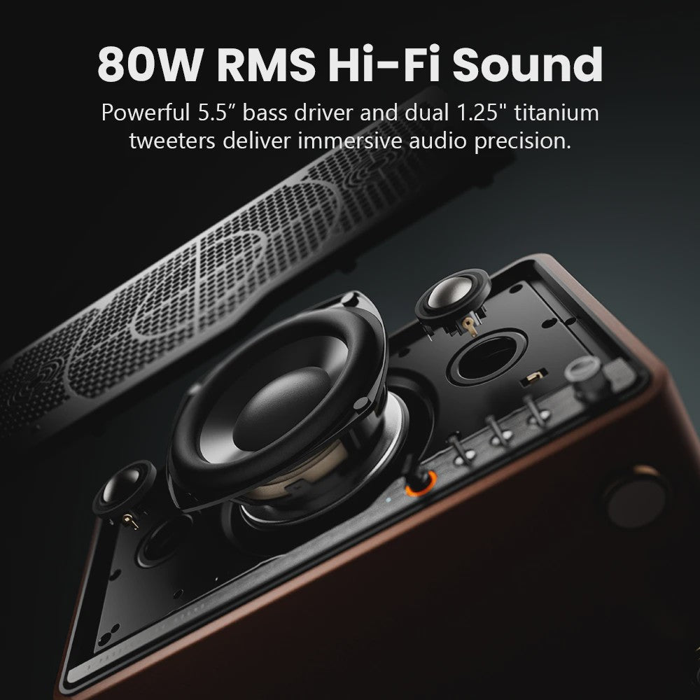 Edifier S300 Retro Tafel Speaker - Hi-Res Audio, LDAC, AirPlay2, Dual WiFi & Bluetooth 5.4