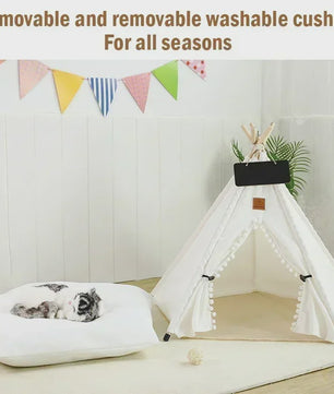Stijlvolle Huisdierten Teepee Tent - Comfortabel & Wasbaar Bed voor Katten en Kleine/Middelgrote Honden