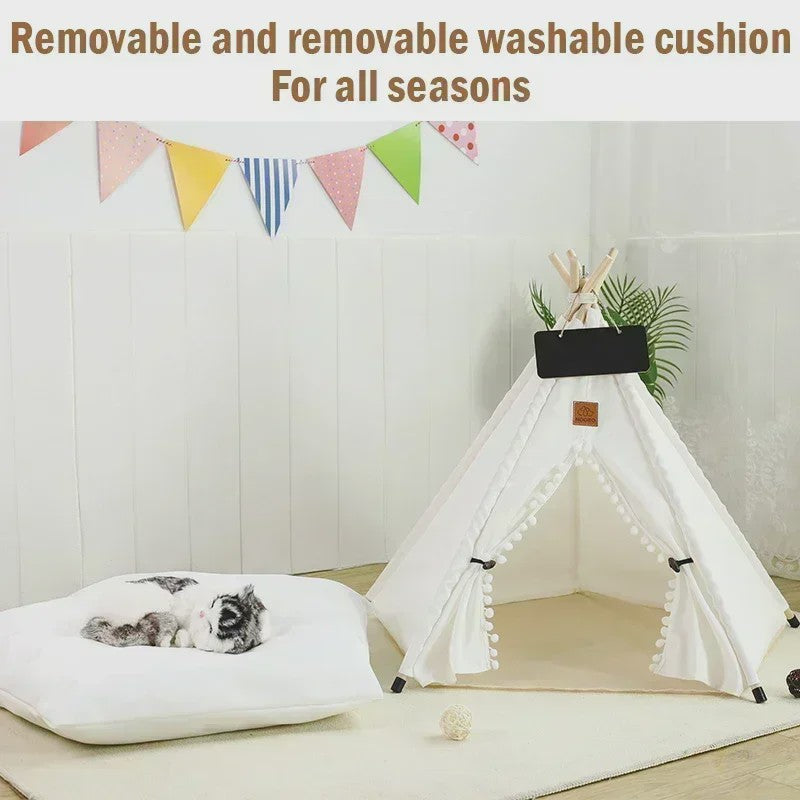 Stijlvolle Huisdierten Teepee Tent - Comfortabel & Wasbaar Bed voor Katten en Kleine/Middelgrote Honden