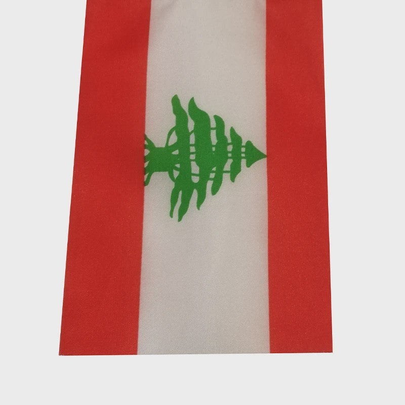 Libanon Handvlag 14x21cm - Plastic Stokje voor Feesten en Evenementen