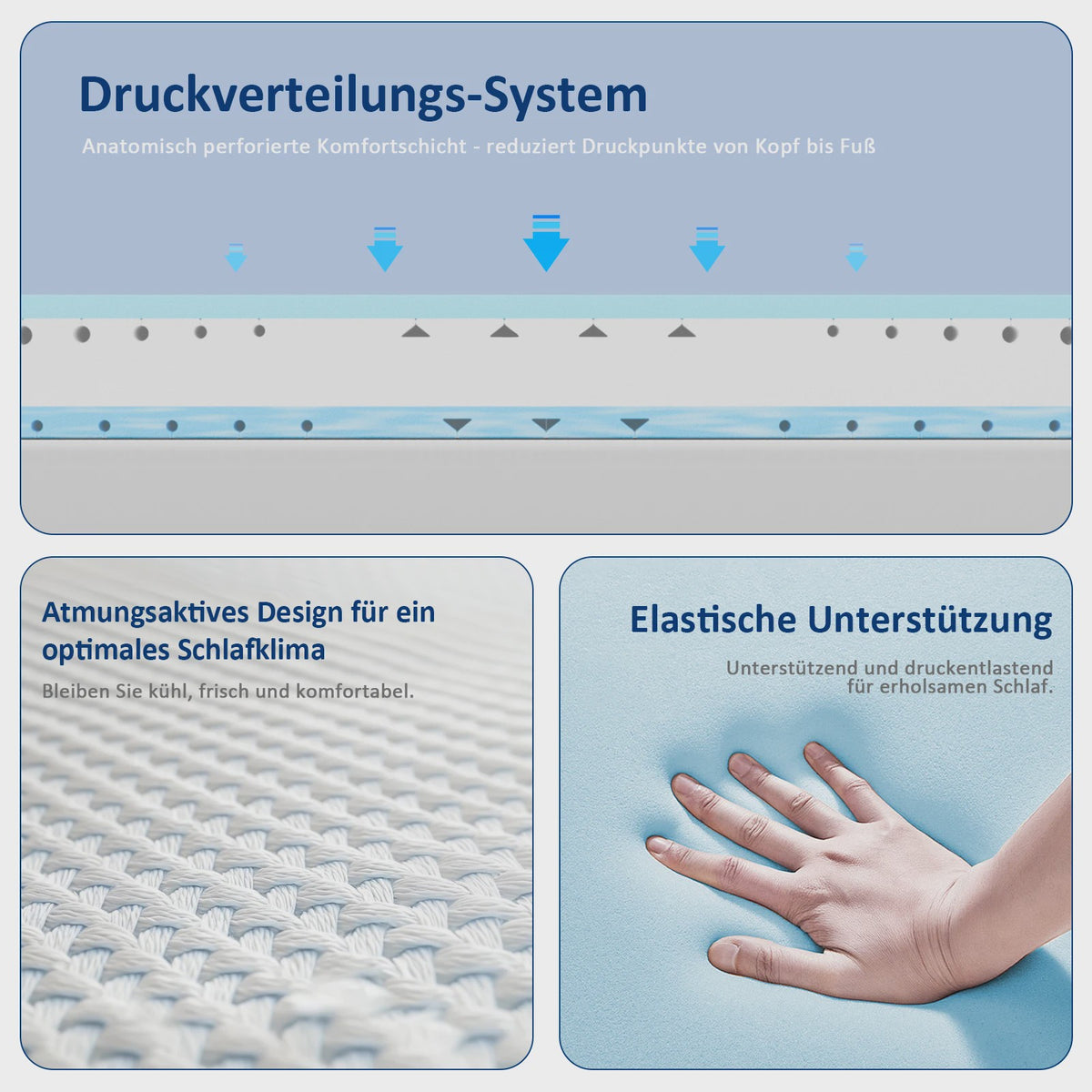 Comfortabele Traagschuim Matras 180x200x18cm - 7-Zone Ondersteuning & Koelende Hoes