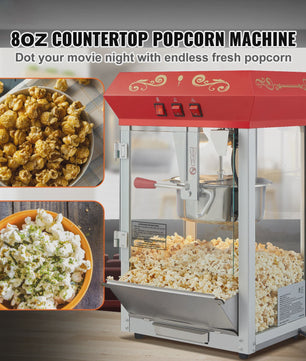 Professionele Popcorn Machine 8oz - Snel & Makkelijk Popcorn Maken