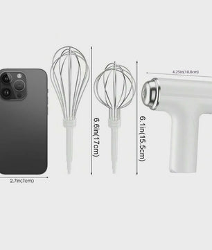 Draadloze Elektrische Handmixer met 3 Snelheden - Perfect voor Bakken en Mixen