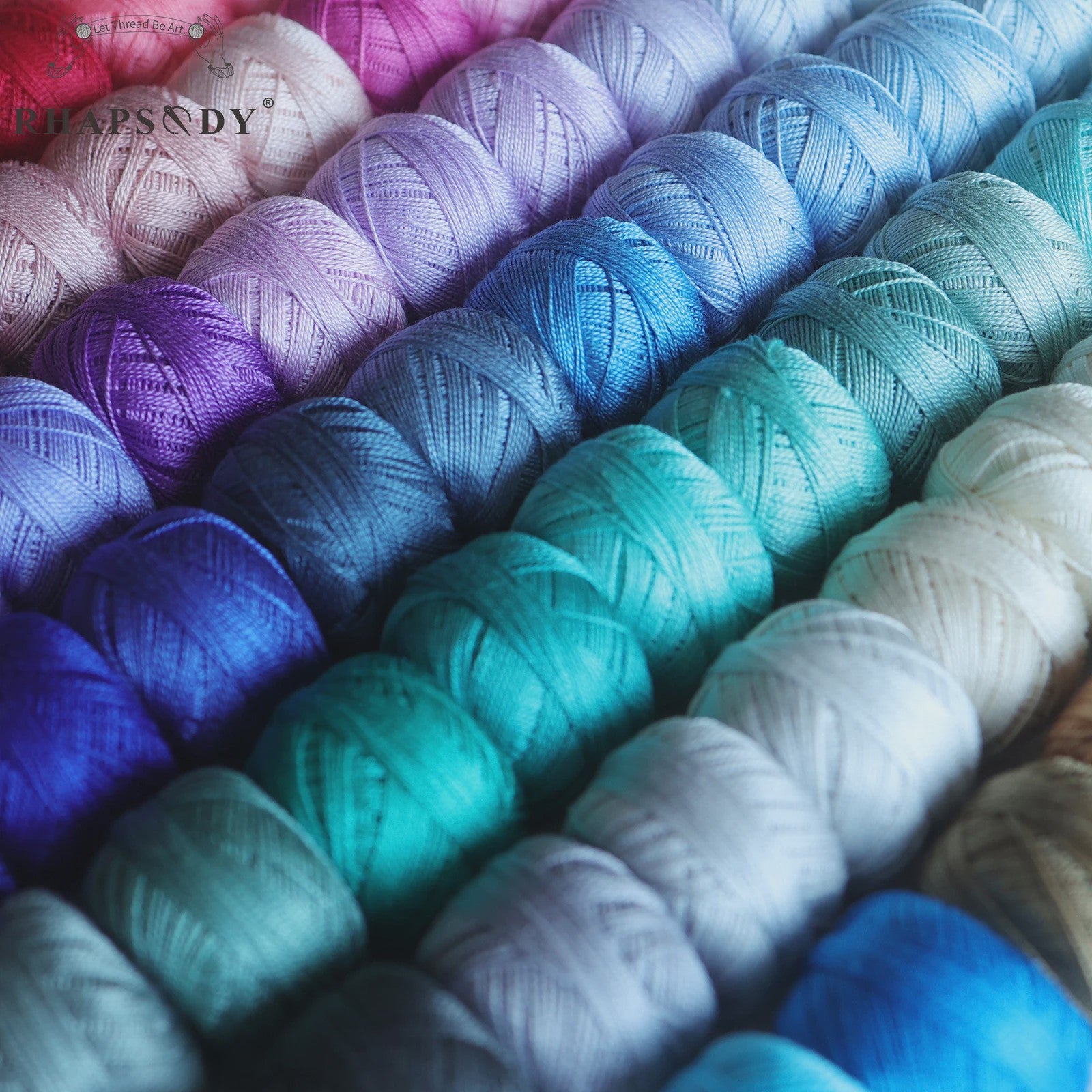 Rhapsody Pearl Cotton Haakgaren Maat 8 - Egyptisch Katoen, Dubbel Gemerceriseerd
