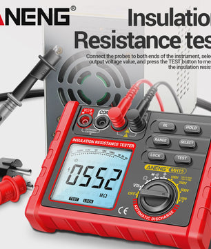 ANENG MH15 Digitale Isolatiemeter - 6000 Counts Weerstandsmeter met 100V/250V/500V/1000V Testspanning