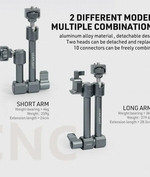 LEAPLIGHT Magic Arm 360° Rotatie met Balhoofd voor Camera, Livestreaming & Vloggen