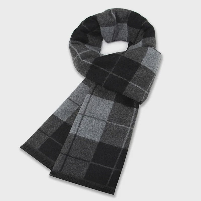 Luxe Wollen Plaid Sjaal voor Heren - Warm & Stijlvol