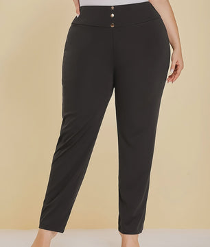 Dames Plus Size Gebreide Pantalon met Split - Comfortabel & Stijlvol voor Herfst/Winter