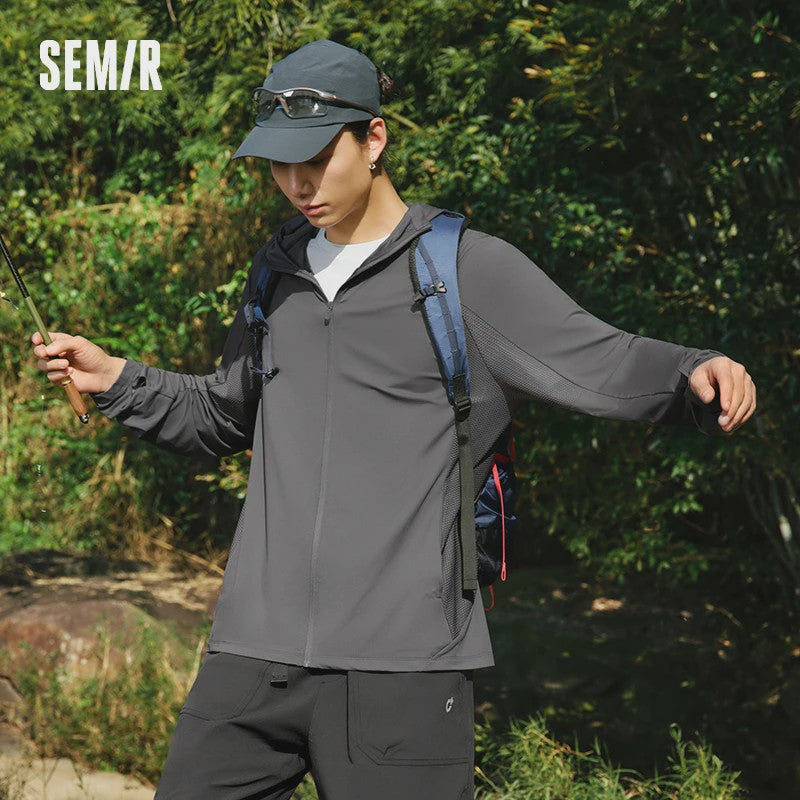Semir Heren UV Bescherming Jas met Capuchon - Ademend & Comfortabel Zomer Outdoor Jack