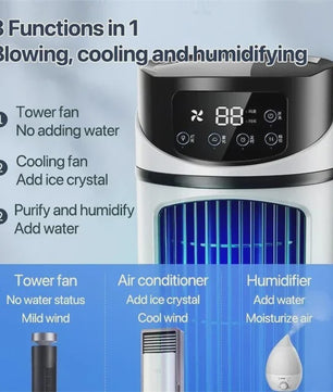 Draagbare Mini Air Cooler met USB - Multifunctionele Desktop Ventilator & Luchtkoeler met Timer