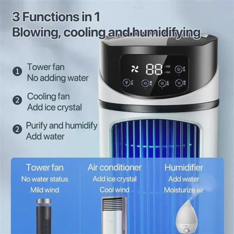 Draagbare Mini Air Cooler met USB - Multifunctionele Desktop Ventilator & Luchtkoeler met Timer