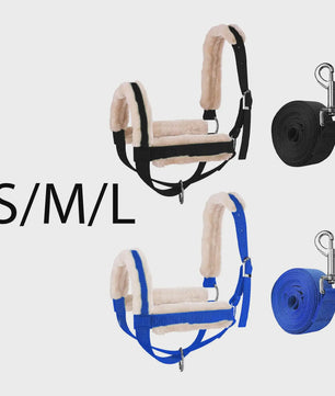Verstelbare Nylon Halster met Lijn voor Paarden, Koeien, Schapen & Geiten - Dagelijks Gebruik
