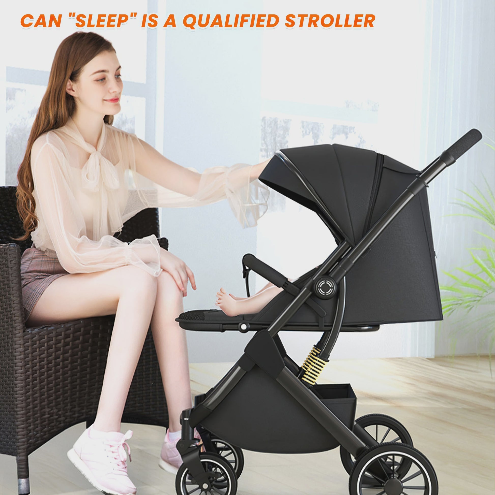 Luxe Lichtgewicht Kinderwagen Baby Reiswieg Travel System - Comfortabel en Veilig Reizen