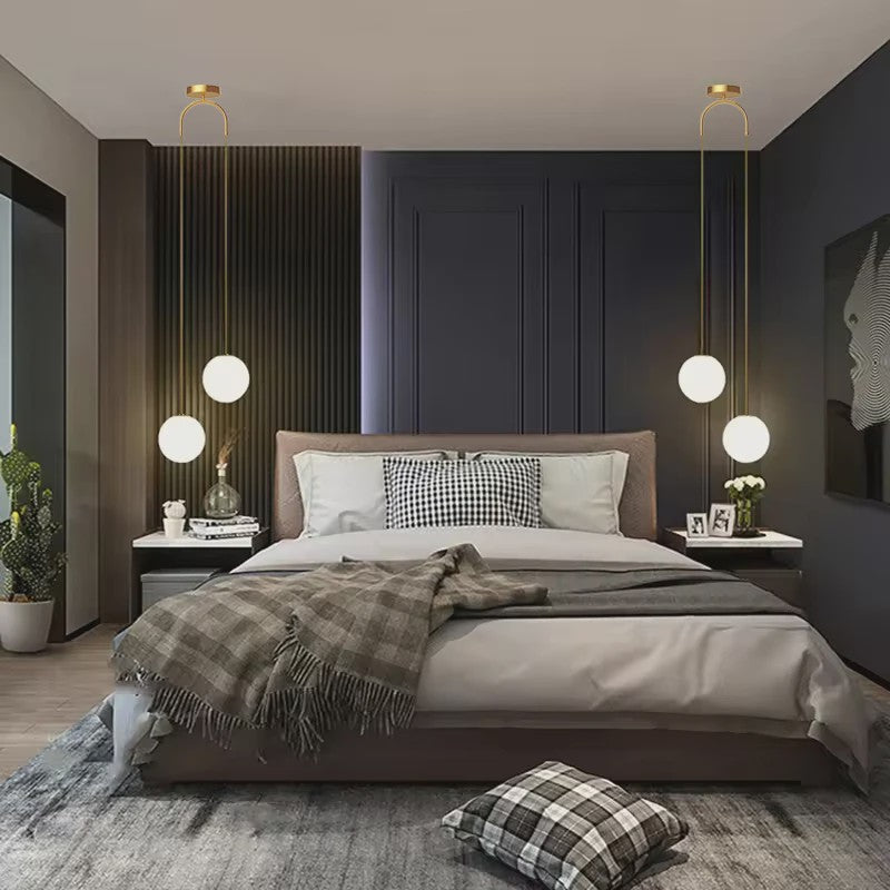 Moderne Hanglamp Glas Bol LED - Sfeervolle Verlichting voor Slaapkamer, Eetkamer & Keuken