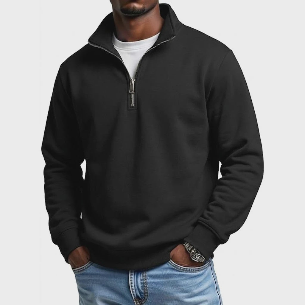 Heren Quarter Zip Pullover Hoodie - Comfortabele Outdoor Sweatshirt voor Heren