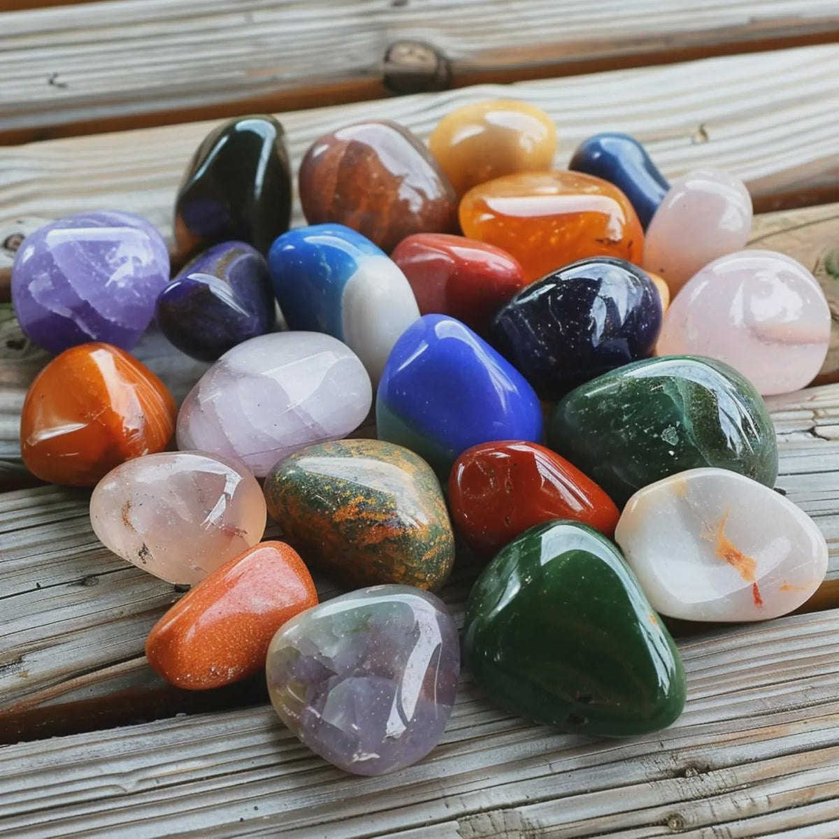 Gepolijste Kristallen en Edelstenen (2-3cm) - Healing, Meditatie & Spiritualiteit