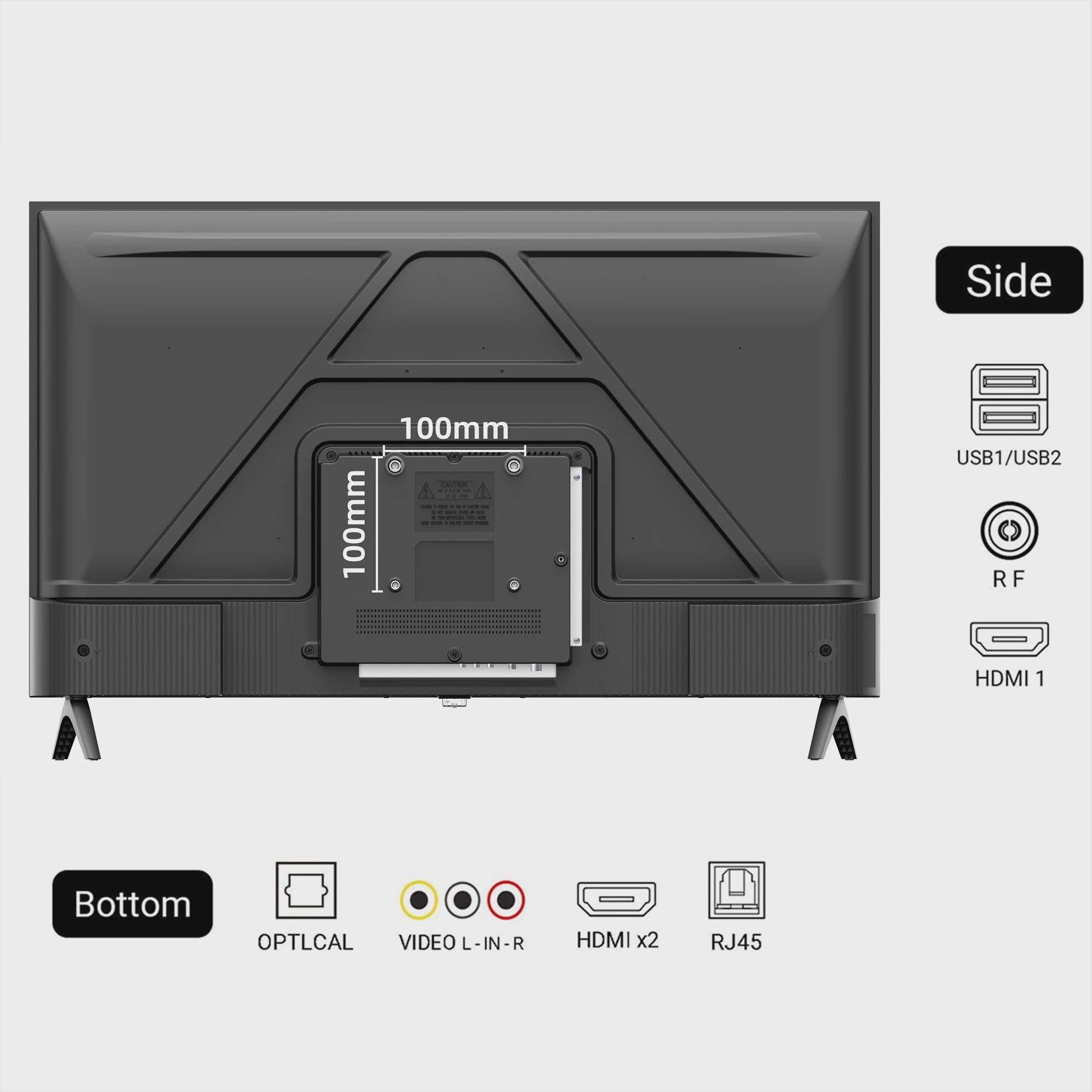 Hikers 32FZ-B Smart HD TV - 32 inch, Android, Dolby Atmos