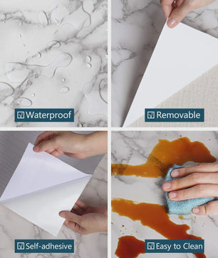 Waterdicht Marmer Vinyl Behang - Zelfklevend & Afwasbaar - 55cm Breed