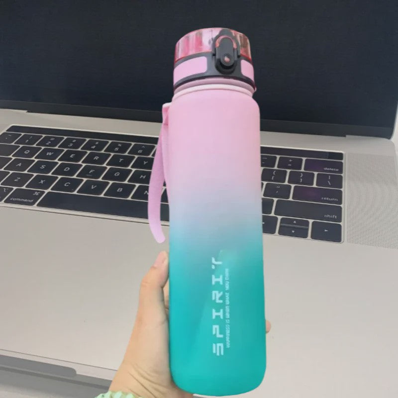 Grote Sport Waterfles (500ML/1000ML) - Lekvrij & Motiverend voor Gym & Outdoor
