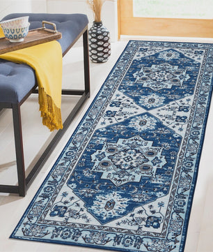 Wasbare Vintage Vloerkleed met Perzisch Design - Antislip & Laagpolig