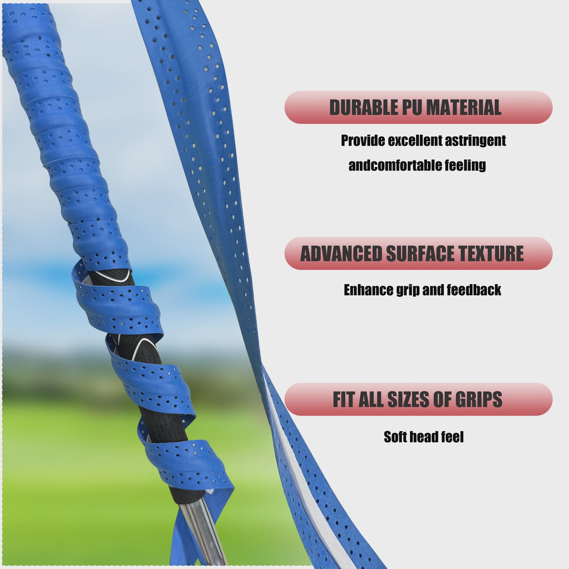 Golf Grip Tape - Antislip, Zweetbestendig PU Wrap voor Golfclubs