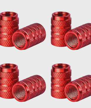 4x Aluminium Ventieldopjes Auto - Universeel & Stijlvol met Knurling Grip