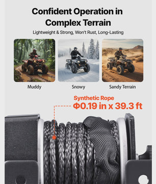 Elektrische ATV/UTV Lier 2500/3500 LBS met Synthetisch Touw - Krachtig en Betrouwbaar