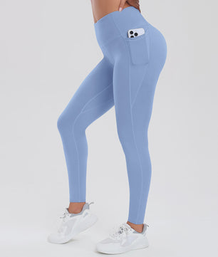 Dames Yogabroek met Zakken: Hoge Taille, Billenlift & Buikcontrole voor Fitness en Sport