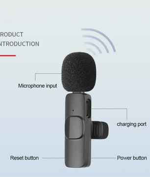 Draadloze Lavalier Microfoon Set (2.4G) voor iPhone & Android - Live Streaming & Opnames