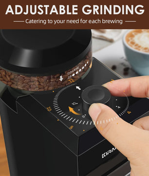 Elektrische Koffiemolen met 28 Instellingen voor Espresso, French Press & Filterkoffie
