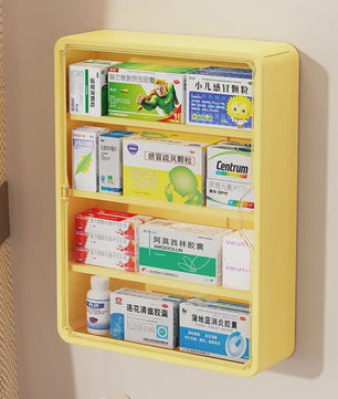 Wandmontage Medicijnkast Organizer - Transparant, Grote Capaciteit Medicijnopslag