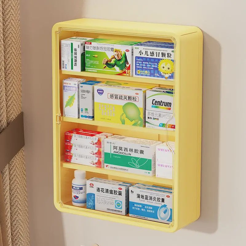 Wandmontage Medicijnkast Organizer - Transparant, Grote Capaciteit Medicijnopslag