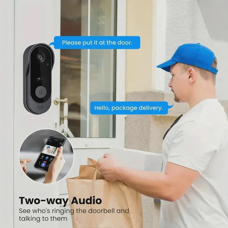Slimme WiFi Videodeurbel met HD Camera - Tweeweg Audio & Nachtzicht