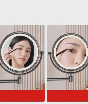 Verstelbare Wandmake-up Spiegel met LED Verlichting en Zuignap - Geen Boren