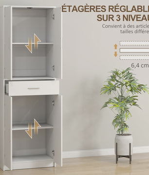 HOMCOM Keukenbuffet Kast met Deuren, Lades en Verstelbare Planken - Modern Design