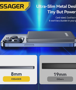 Essager Magnetische Powerbank 5000mAh 20W - Draadloos Snel Opladen voor iPhone (Magsafe)