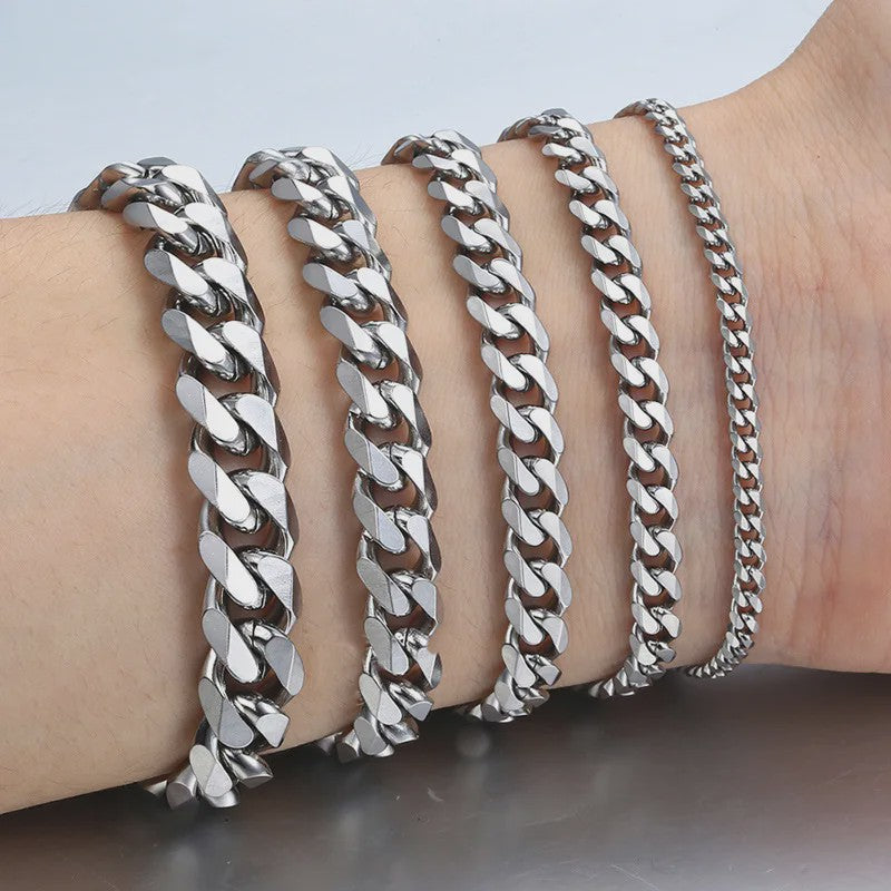 Stijlvolle RVS Cuban Chain Armband voor Heren & Dames - 3-9mm Breed