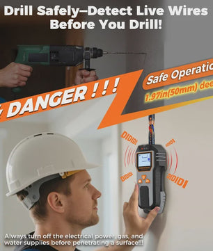 6-in-1 Stud Finder & Muurscanner: Detecteert Hout, Metaal, Elektra & Leidingen