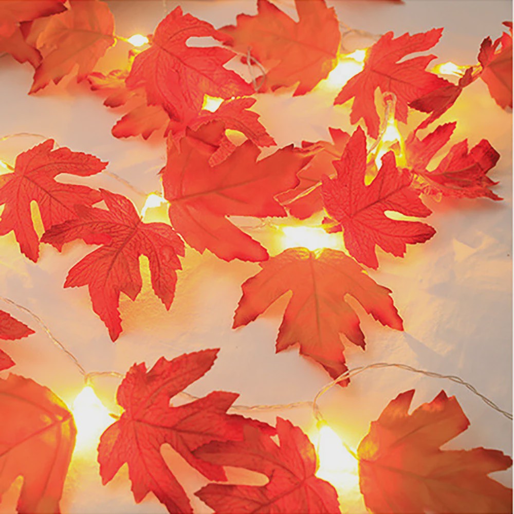 LED Slinger met Kunst Maple Bladeren - 2/3/6M - Halloween, Kerst & Thanksgiving Decoratie