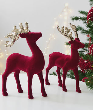 Kerstdecoratie: Pluche Herten Ornament voor Kerstboom of Bureau