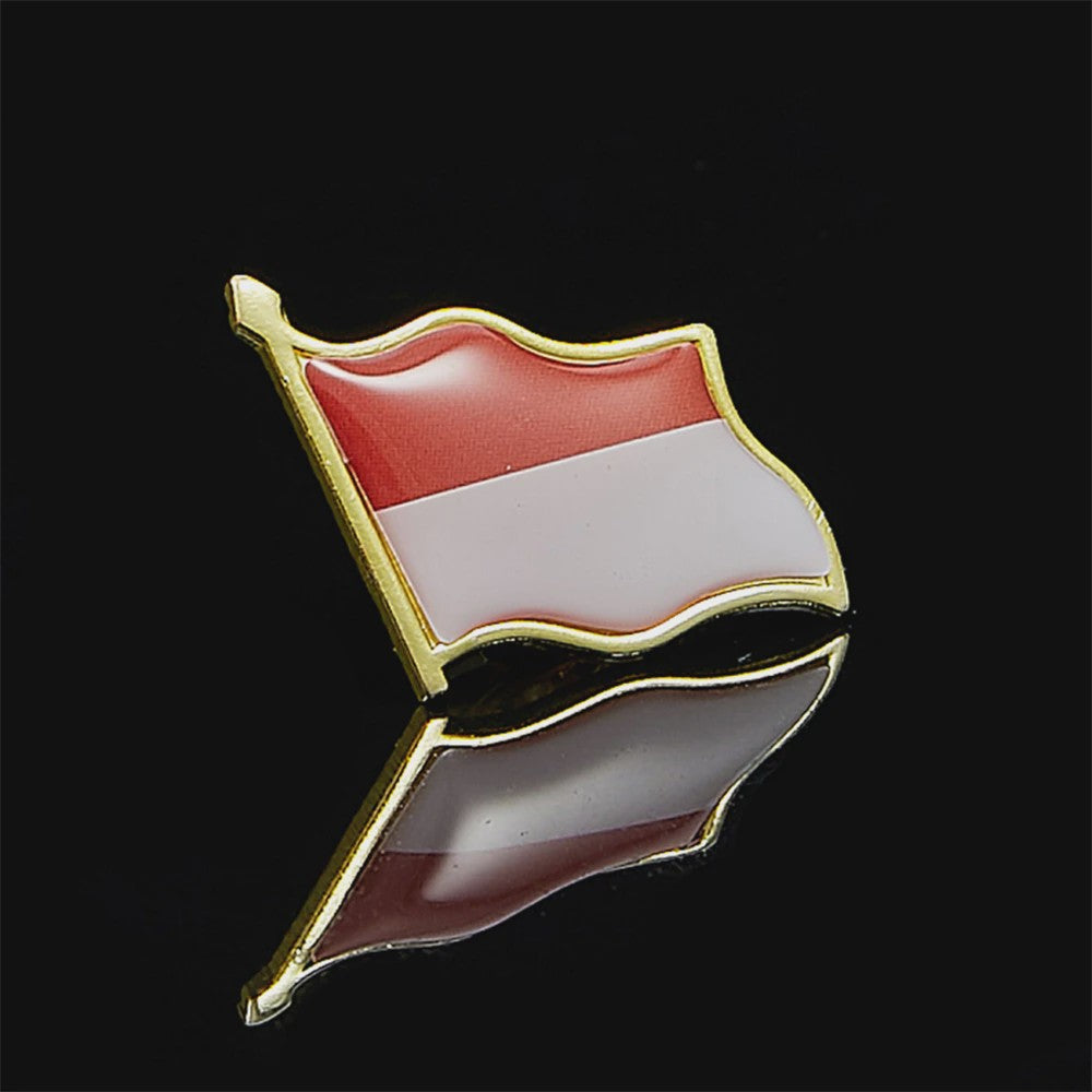 Indonesische Vlag Speld - Stijlvolle Badge met Vlinder Sluiting voor Kleding