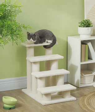 4-Taps Huisdier Trappetje - Comfortabele Klimhulp voor Katten en Honden