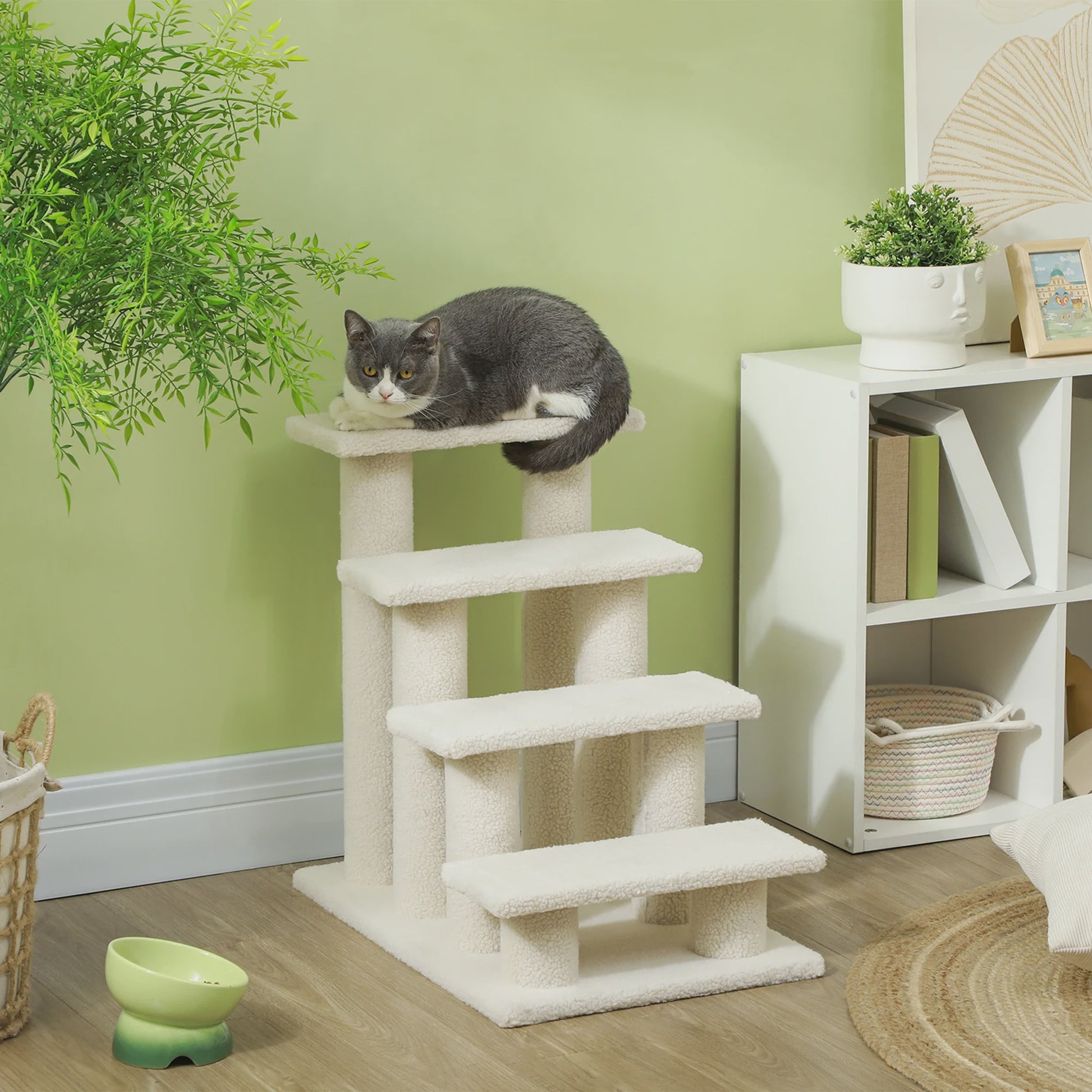 4-Taps Huisdier Trappetje - Comfortabele Klimhulp voor Katten en Honden