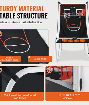 Dubbel Basketbal Arcade Spel - 2 Spelers, 8 Modi, Inclusief 4 Ballen