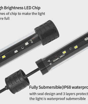 Waterdichte USB LED Aquarium Verlichting - Plantengroei & Decoratie (18-58cm)