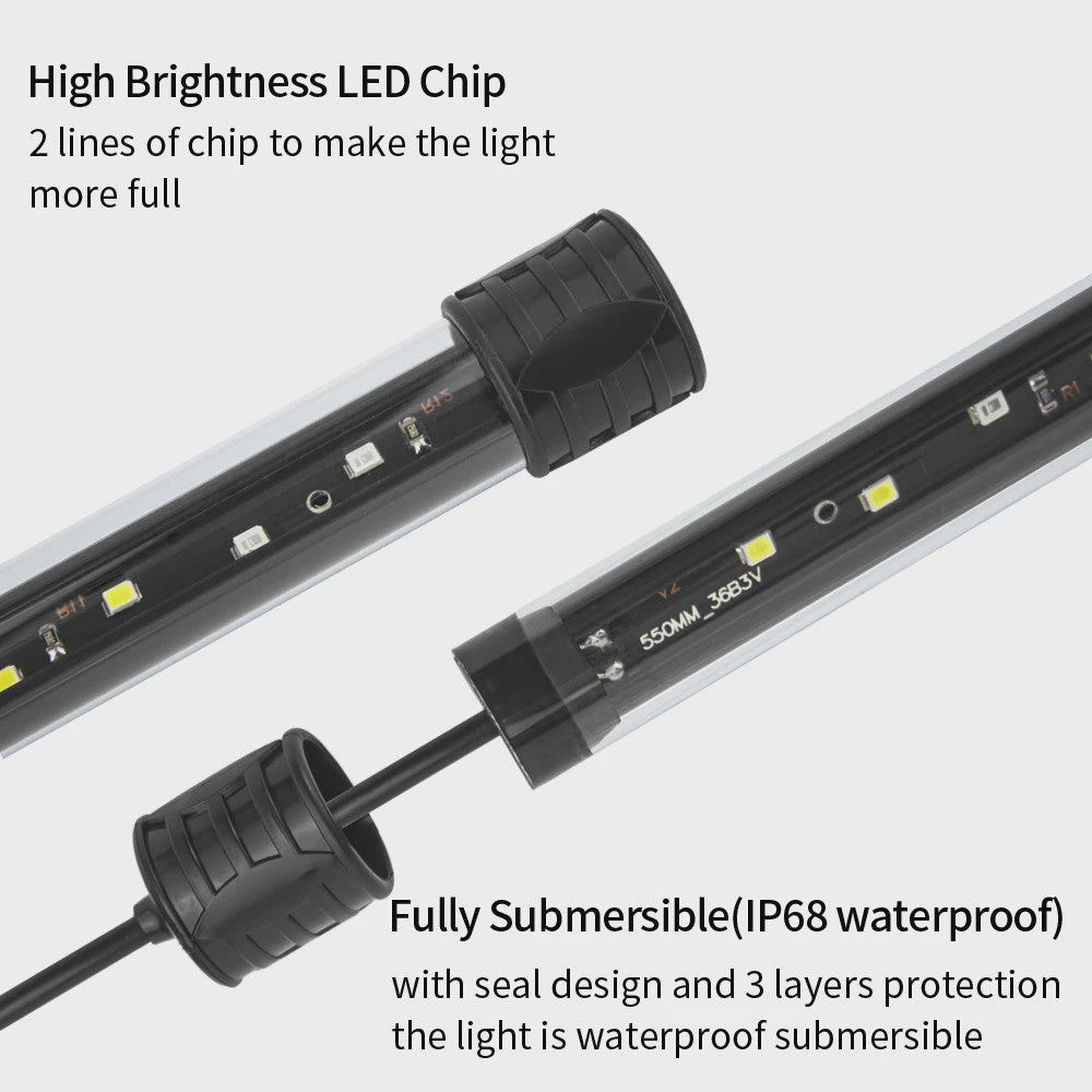 Waterdichte USB LED Aquarium Verlichting - Plantengroei & Decoratie (18-58cm)
