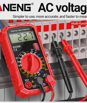 ANENG SZ308 Digitale Multimeter: AC/DC Metingen, Weerstand, LCD Scherm & Vierkante Golf Test